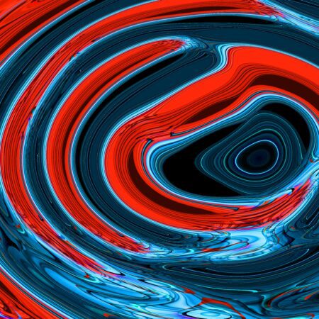 Swirling colors create a vibrant abstract vortex.